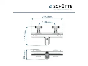 Schütte Termostatická vaňová batéria London (chróm)