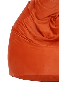 JAKS Sedací vak s podnožkou tehlový velúr