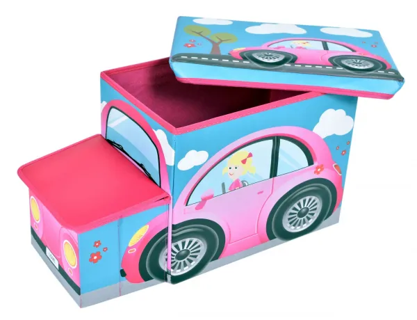 Box na hračky Auto ružové