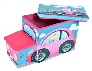 Box na hračky Auto ružové