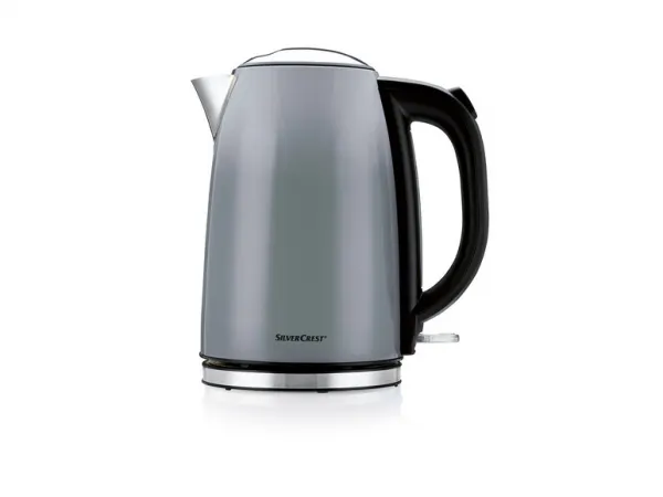 Silvercrest® Kitchen Tools Rýchlovarná kanvica z ušľachtilej ocele, 1,7 l (sivá)