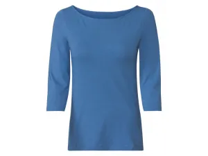 esmara® Dámske tričko s 3/4 rukávom (XS (32/34), modrá)
