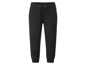 esmara® Dámske capri tepláky (XS (32/34), čierna)