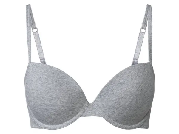 esmara® Dámska podprsenka, 2 kusy (čierna/sivá, 75B)