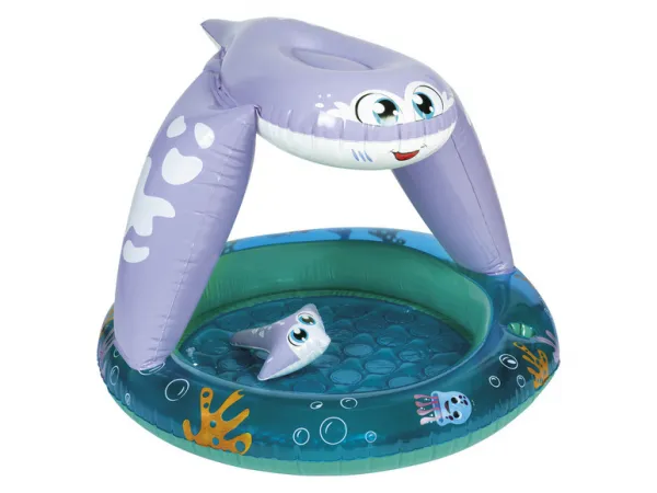 Playtive Detský nafukovací bazén so strieškou (fialová/modrá)