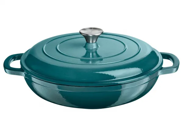 Ernesto® Liatinová servírovacia panvica, Ø 30 cm (petrolejová)