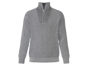 Livergy® Pánsky pletený pulóver (S (44/46), čierna/biela)