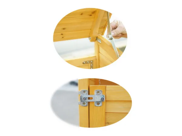Habau Záhradný box na smetný kôš, 120 l (prírodná)