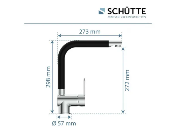 SCHÜTTE Umývadlová batéria RIO matná čierna