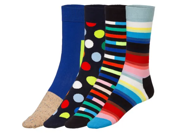 Happy Socks Dámske/Pánske ponožky v darčekovom balení, 4 páry (36/40, bodky)