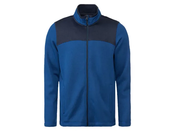 Livergy® Pánska flaušová mikina (S (44/46), modrá/navy modrá)