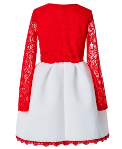 Fashionkids Dievčenské šaty  BROOKE  M/247 Farba: Červená, Veľkosť: 164
