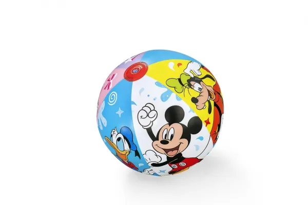 Lopta Bestway® 91098, Mickey&Friends, plážová, detská, nafukovacia, do vody, 51 cm