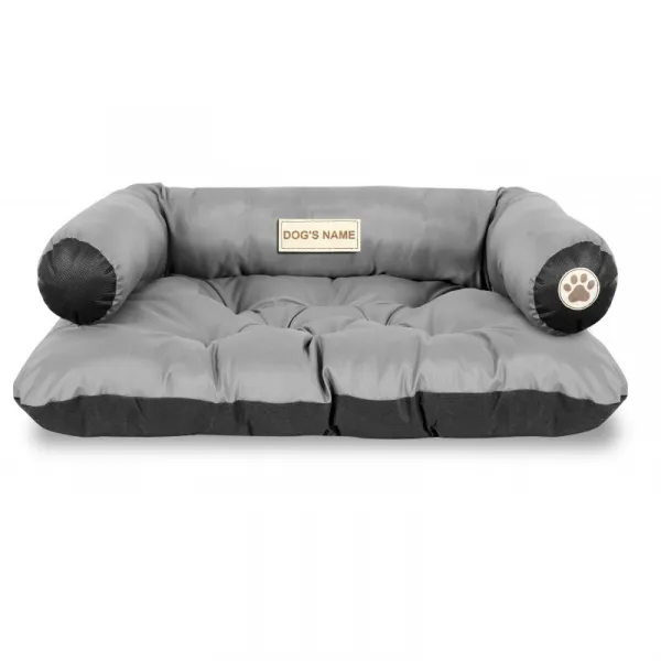 JAKS Vodeodolný pelech pre psa šedý Sofa Pelech veľkosti: 100 x 70 cm