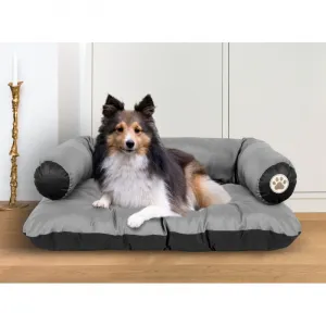 JAKS Vodeodolný pelech pre psa šedý Sofa Pelech veľkosti: 100 x 70 cm