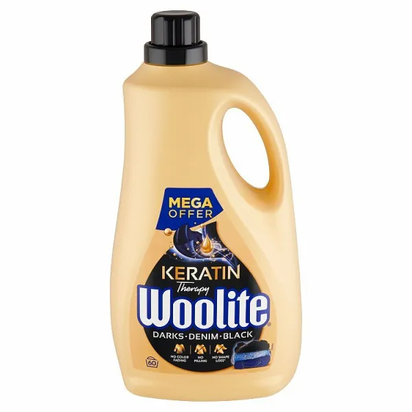 Woolite Keratin Therapy na čiernu a tmavú bielizeň tekutý prací prípravok s keratínom 60 praní 3,6 l