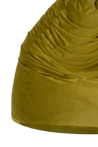 JAKS Sedací vak s podnožkou olivový velúr