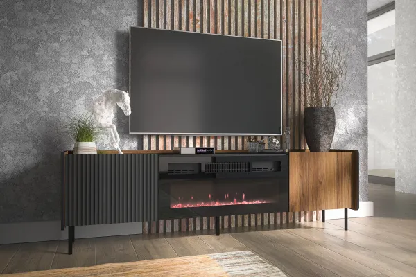 TV stolík PRESTIGO P17 Elektrický krb: Ano