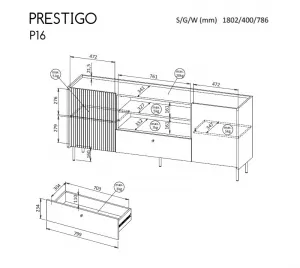 TV stolík PRESTIGO P16 Elektrický krb: Ano