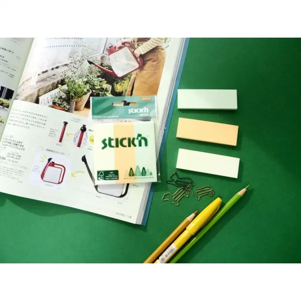 Stick`n by Hopax Samolepiaci bloček, 76x25 mm, mix pastelových farieb, 3x50 lístkov