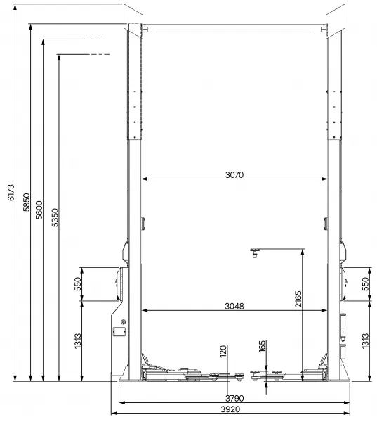 ATH-Heinl Bezprejazdový dvojstĺpový zdvihák ATH Matrix Lift 2,75XL