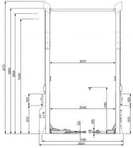 ATH-Heinl Bezprejazdový dvojstĺpový zdvihák ATH Matrix Lift 2,75XL
