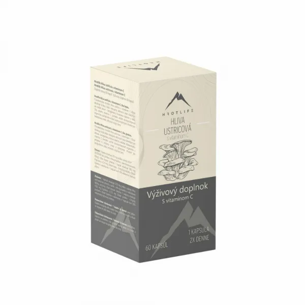 Hliva Ustricová s Vitamínom C Hrotlife 60 cps