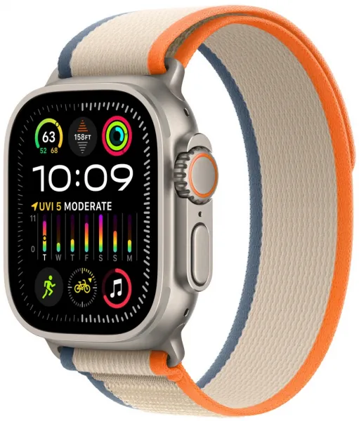 Innocent Trail Fabric Loop Apple Watch Ultra 44/45/46/49mm Band - Beige/Orange