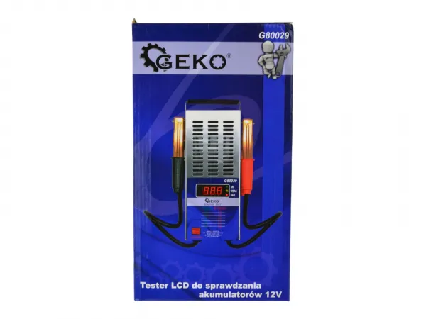 Geko LCD tester na kontrolu 12V autobatérií digitálný displej