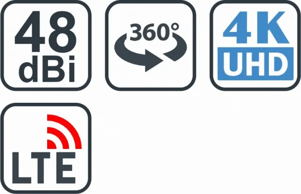 EVOLVEO Jade 1 LTE, 48dBi aktivní venkovní anténa DVB-T/T2, LTE filtr