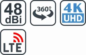 EVOLVEO Jade 1 LTE, 48dBi aktivní venkovní anténa DVB-T/T2, LTE filtr