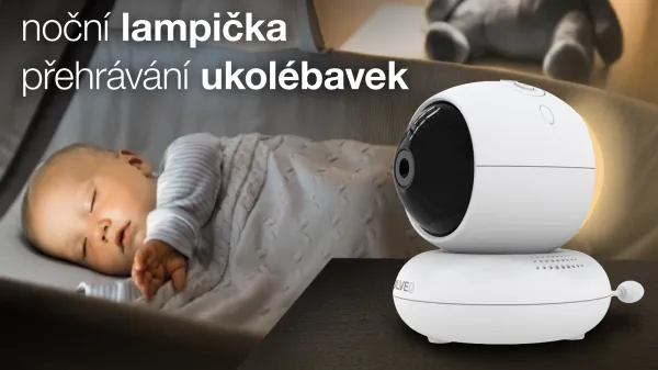 EVOLVEO dětská chůvička s nočním světlem a otočnou kamerou NL4