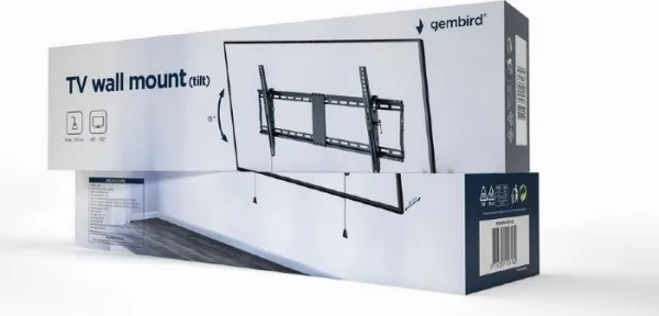 GEMBIRD Držák TV WM-90T-01, 43"-90" (70kg), náklopný