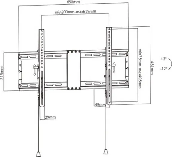 GEMBIRD Držák TV WM-80T-01, 37"-80" (70kg), náklopný