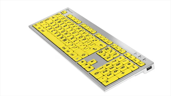 LogicKeyboard Logická klávesnica XLPrint ALBA Black on Yellow UK 19798