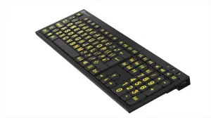 LogicKeyboard Logická klávesnica XLPrint NERO PC Yellow on Black UK 19811