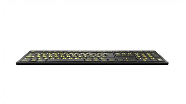 LogicKeyboard Logická klávesnica XLPrint NERO PC Yellow on Black UK 19811