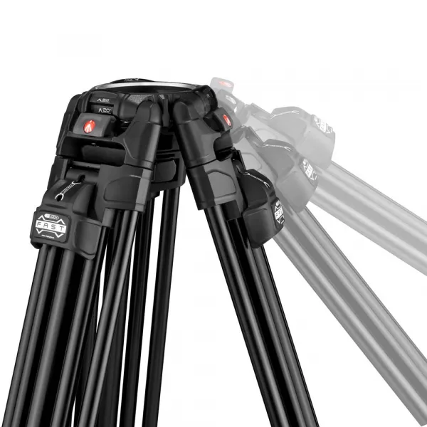 Manfrotto 504X & Alu Fast Twin Tripod 14959