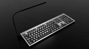 LogicKeyboard Logická klávesnica XLPrint PC Slim Line White on Black UK 19814