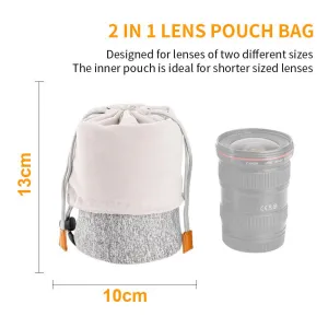 K&F Concept Ochranné puzdro na objektív 2,5 mm obojstranný neoprén 18116