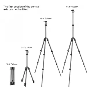 K&F Concept K&F 66"/168 cm statív pre fotoaparát, ľahký a kompaktný hliníkový super... 30888