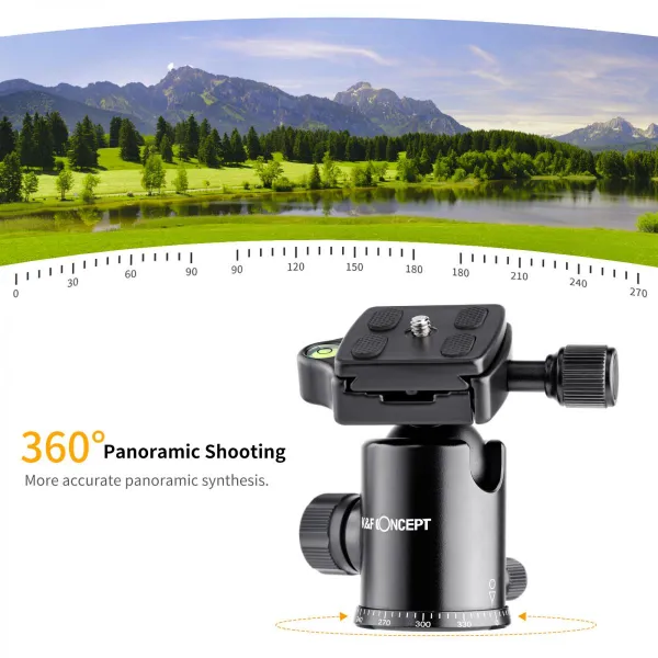 K&F Concept SA284C1 Súprava statívu/monopodu z uhlíkových vlákien s guľovou hlavou 22916