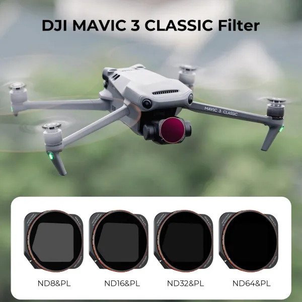 K&F Concept Sada filtrov DJI Mavic 3 Classic 4ks (ND8&PL + ND16&PL + ND32&PL + ND64&PL)... 20982