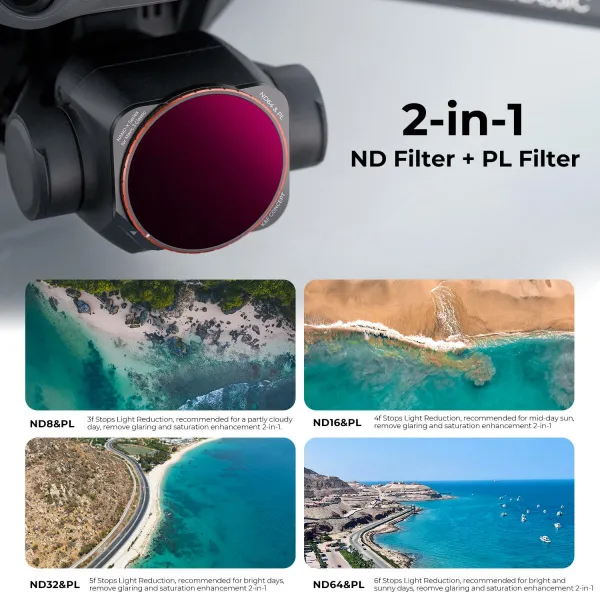 K&F Concept Sada filtrov DJI Mavic 3 Classic 4ks (ND8&PL + ND16&PL + ND32&PL + ND64&PL)... 20982