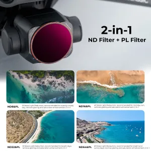 K&F Concept Sada filtrov DJI Mavic 3 Classic 4ks (ND8&PL + ND16&PL + ND32&PL + ND64&PL)... 20982