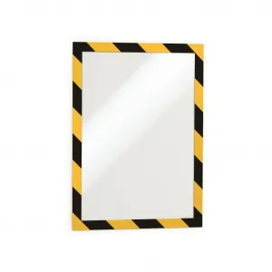 Durable Samolepiaci Duraframe Security A4, žlto-čierny, bal.2 ks