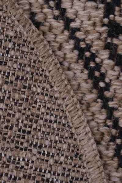 Koberec Indiana 08894A JUTE / BLACK kruh