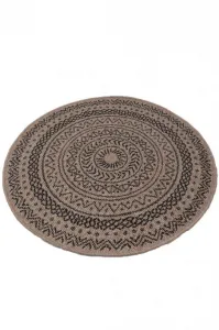 Koberec Indiana 08894A JUTE / BLACK kruh