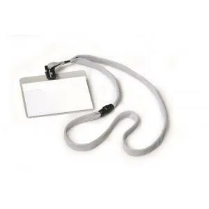 DURABLE Visačka so sivým remienkom DURABLE 90x60mm 10ks (DU813910)