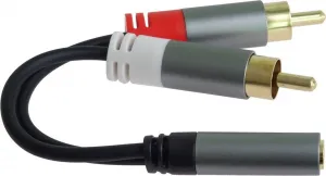 PremiumCord kabel HQ Jack 3.5mm Female - 2x CINCH Male 15cm
